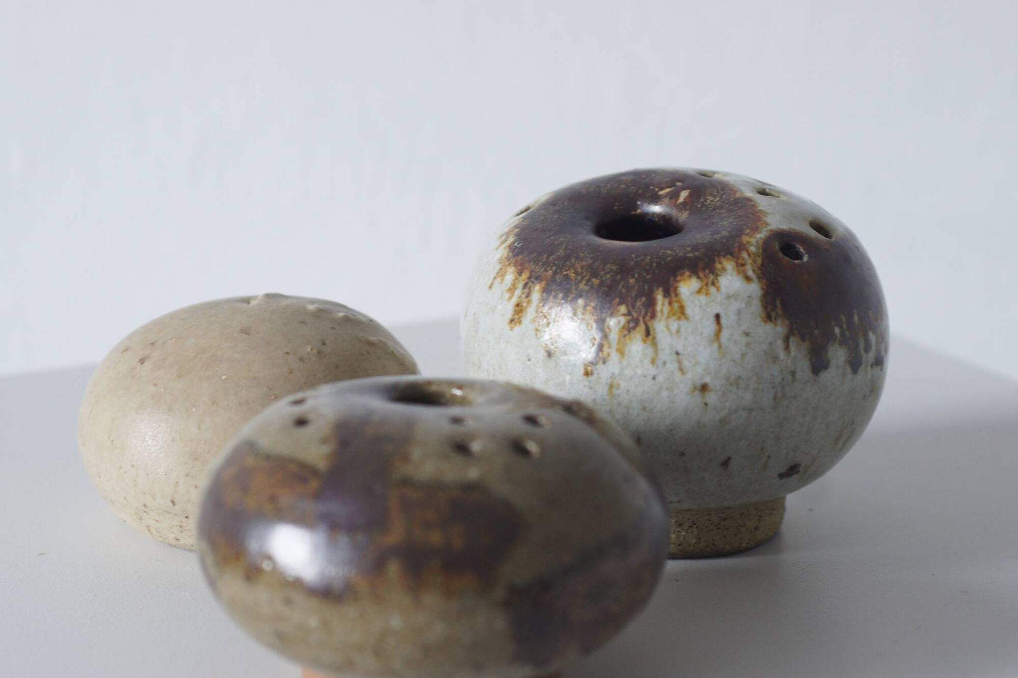 Mushroom Studio Ceramics Vases by Erik Græser, Denmark, 1960s Set of 3