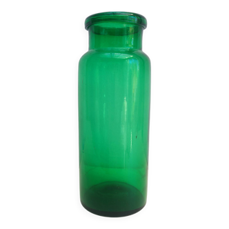 Pot à pharmacie ancien en verre vert