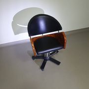 4 chaises de barbier italiennes des années 80, réglables en hauteur