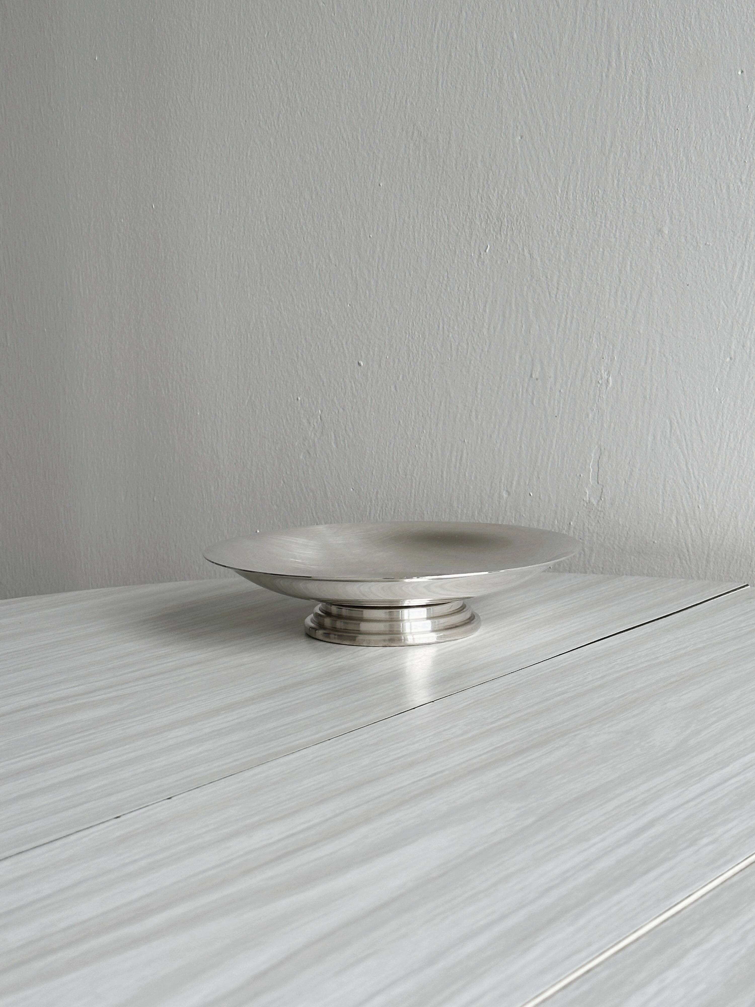 Shiny silver metal cup