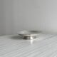 Shiny silver metal cup