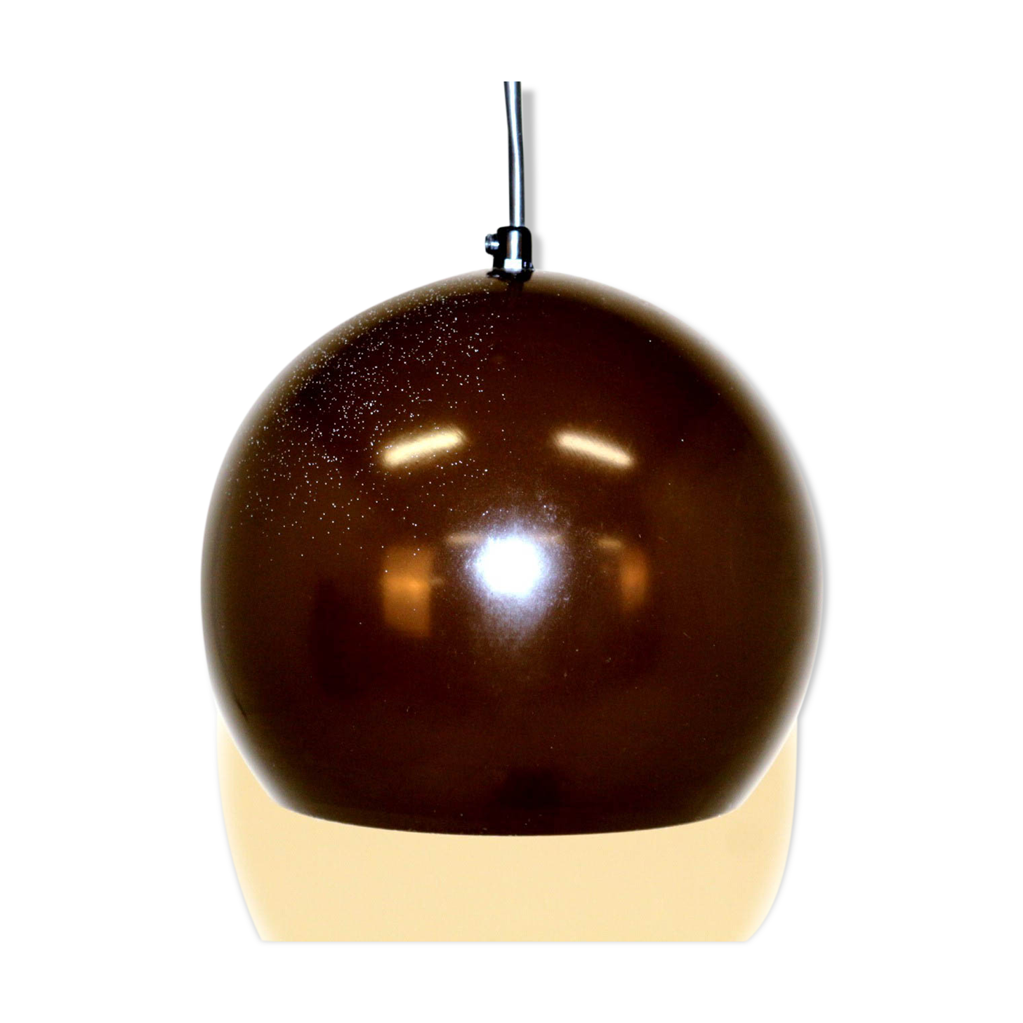 Metal spherical hanging lamp, Sweden, 1970