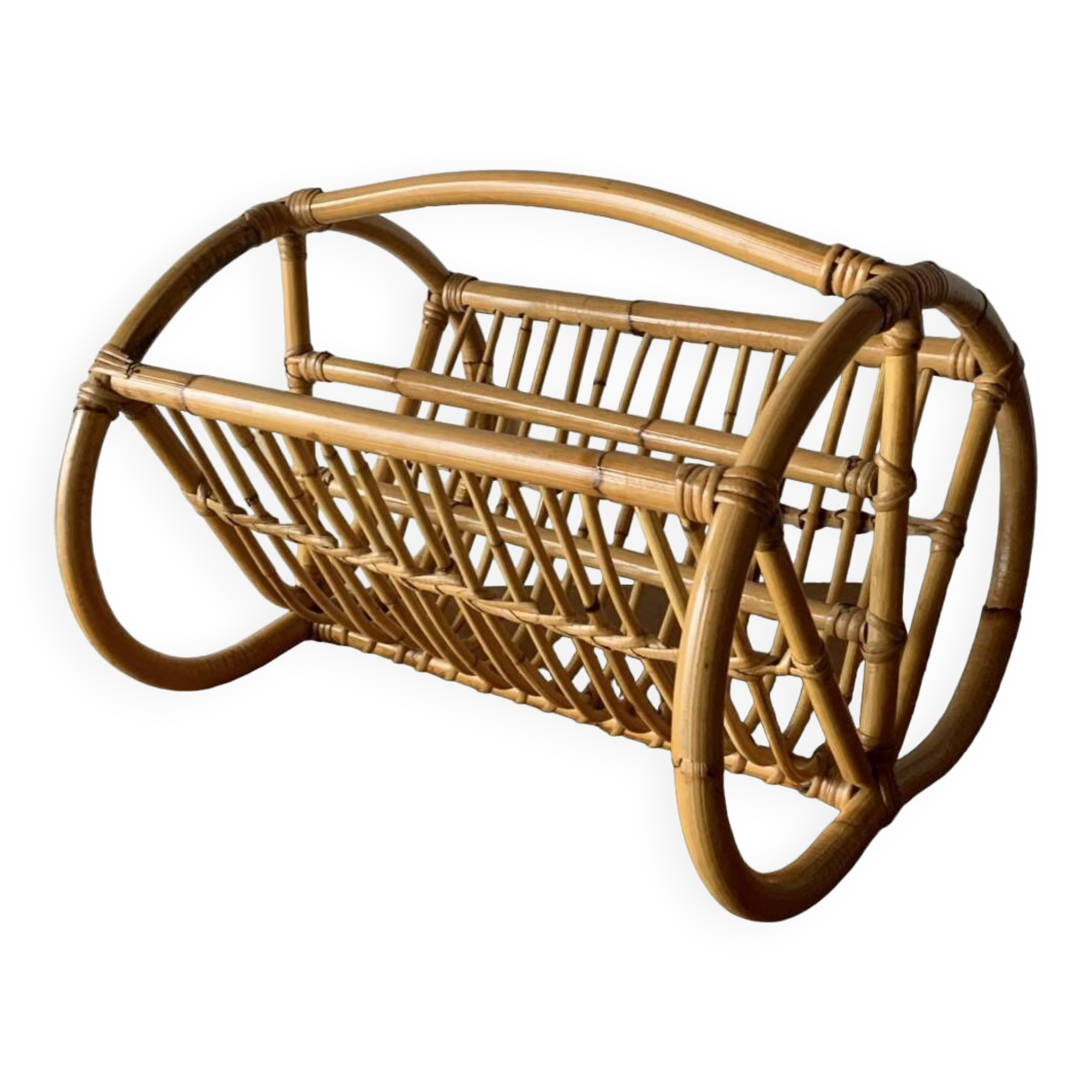 Vintage bamboo magazine rack