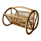 Vintage bamboo magazine rack