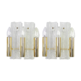 Pair of Murano glass wall sconces by Kalmar, Model Lipizza, Austria, 1960s.