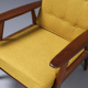 Pair of vintage Scandinavian wooden armchairs