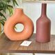 Iridescent brown bottle vase