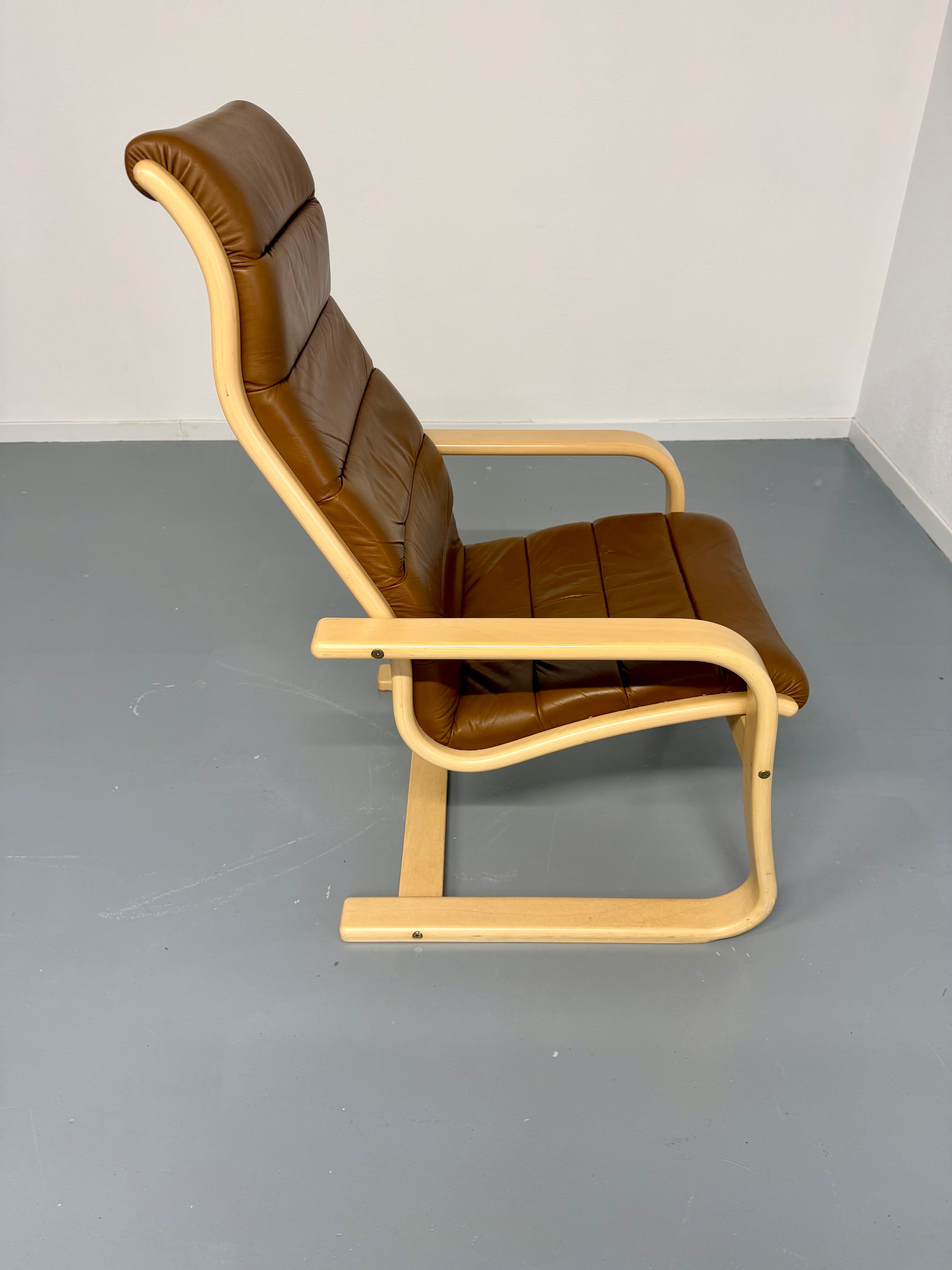 Vintage Swedish lounge chair designed by Yngve Ekström from the 1970s.