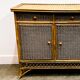 Italian Vintage Rattan And Bamboo Commode - Sideboard, Italy. 1970s.