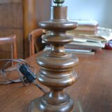 Turned wooden lamp foot