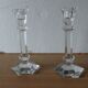 2 crystal candle holders