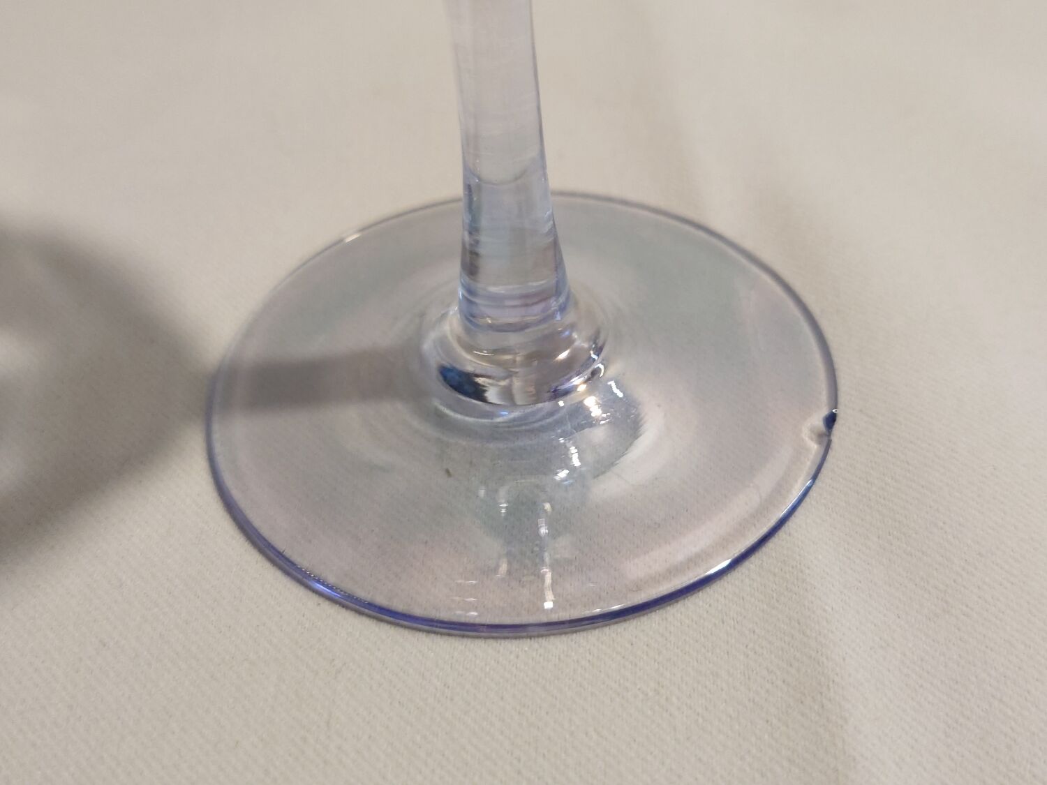 Blue crystal wine glasses x6