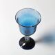 Vintage Murano Blue Hand Blown Twisted Stem Wine Goblet / Murano / Italy