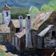 Contemporary Swedish oil painting on panel Gunnar S Malm 1960s