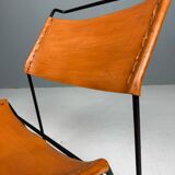 A. A. Dolleman Lounge Chair by Metz & Co, Mid-Century Leather & Metal