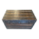 Vintage wooden coffee table with iron fittings.