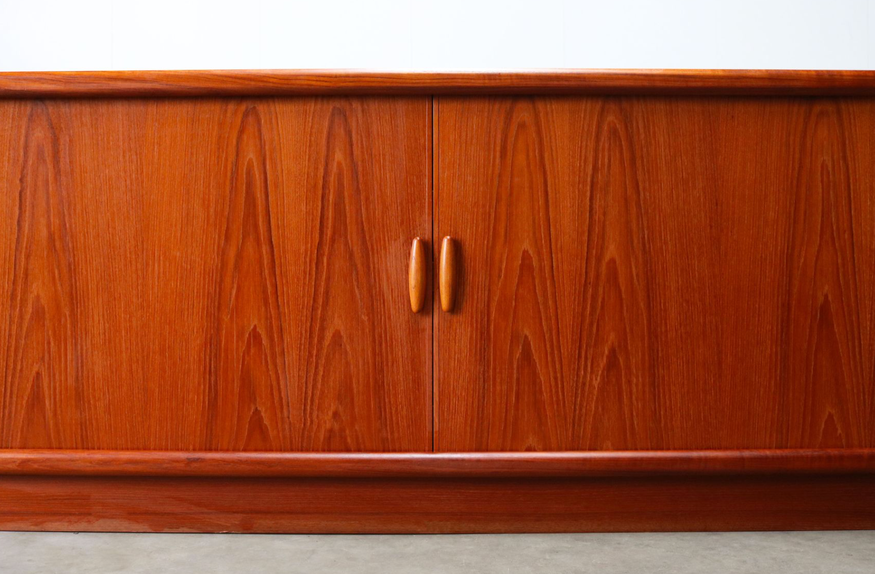 Dyrlund Denmark 1950s drum teak credence