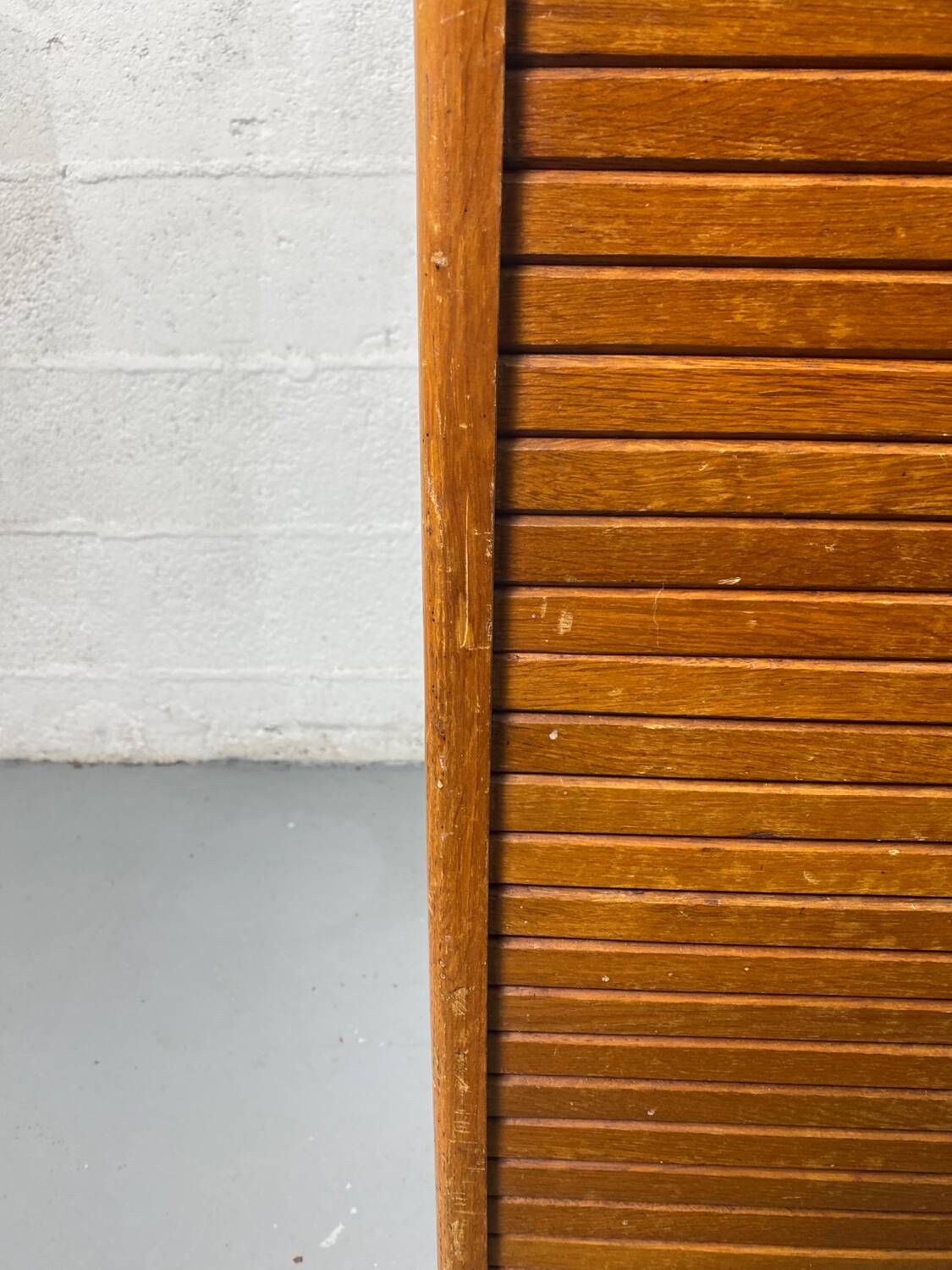 Vintage curtain file cabinet