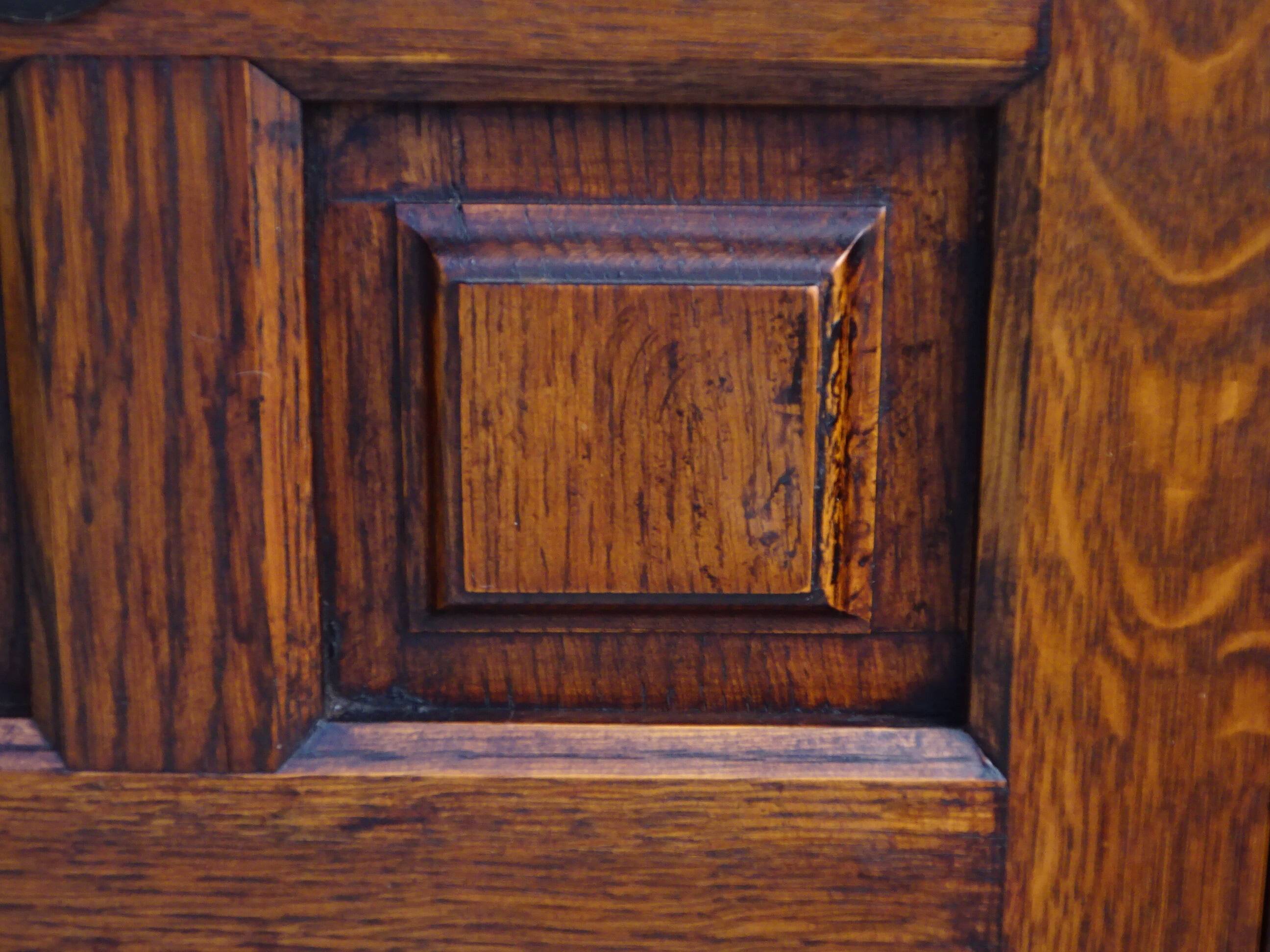 Shallow solid oak sideboard