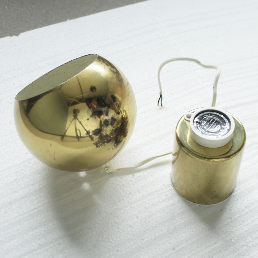 Magnetic brass ball light by Reggiani