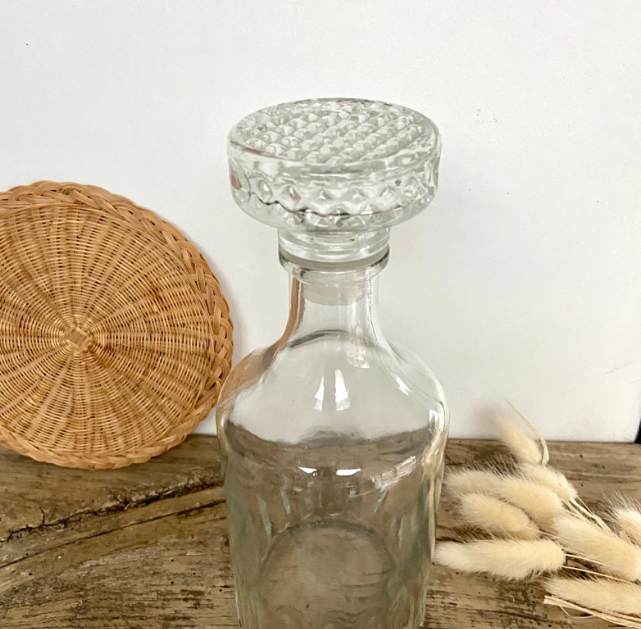 Vintage whisky decanter cut glass