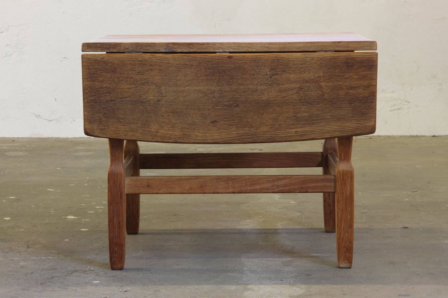 Mid-century brutalist Danish coffee table in oak attributed to Kjærnulf, 1960s