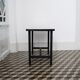 Formica and metal side table