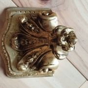 Page 1 of 7 Small wall console in rocaille style – patinated gold decor, Louis style