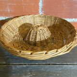 Old Basket Rising Bread Dough Wicker Braided Vintage