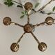 Lustre en bronze doré à 5 bras, époque XXeme