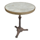 Old bistro table with marble top and cast iron base.