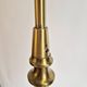Brass floor lamp with dark brown leather trim, Swedish / Scandinavian Modernity