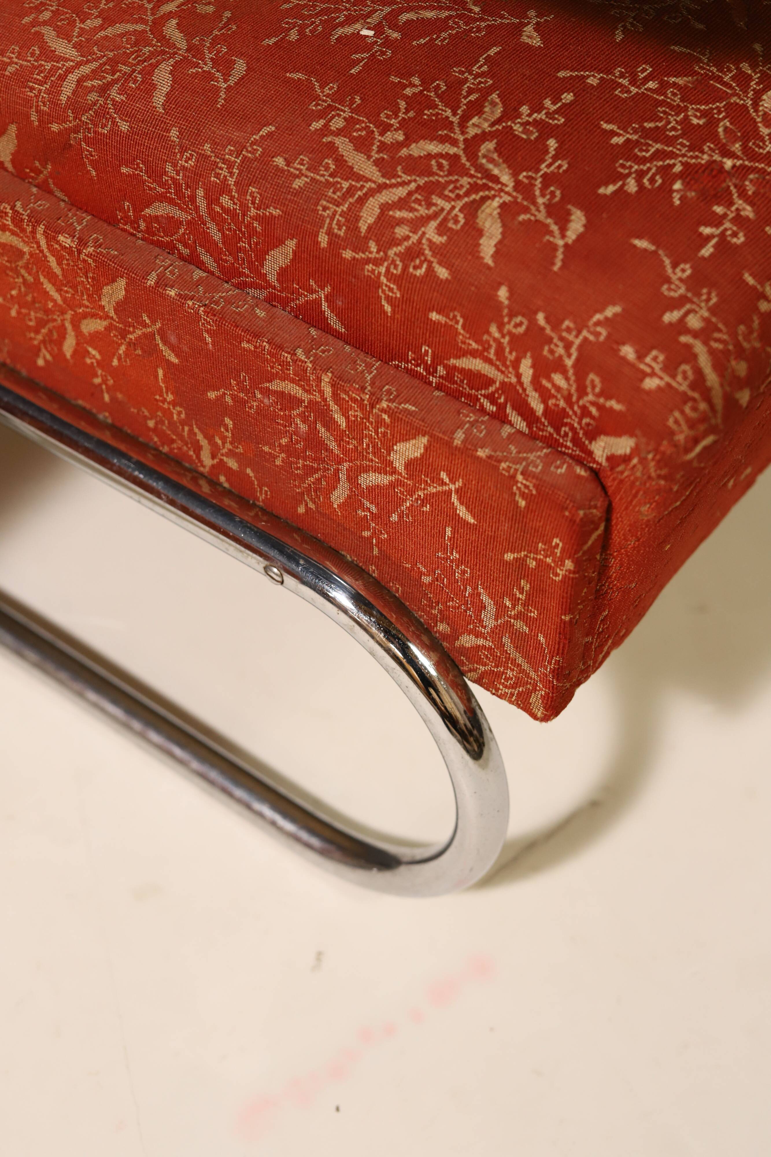 Functionalist Upholstered Armchair by Mücke-Melder | 1930s, Czechoslovakia