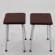 1970s Pair of Stools with Leatherette Upholstery ,Czechoslovakia