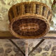 Panier en osier ancien avec couvercle