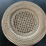 Lot of 6 sub plates of wicker rattan presentation