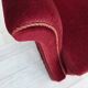 1960s, Danish 3-seater sofa, cherry-red furniture velour, ash wood.