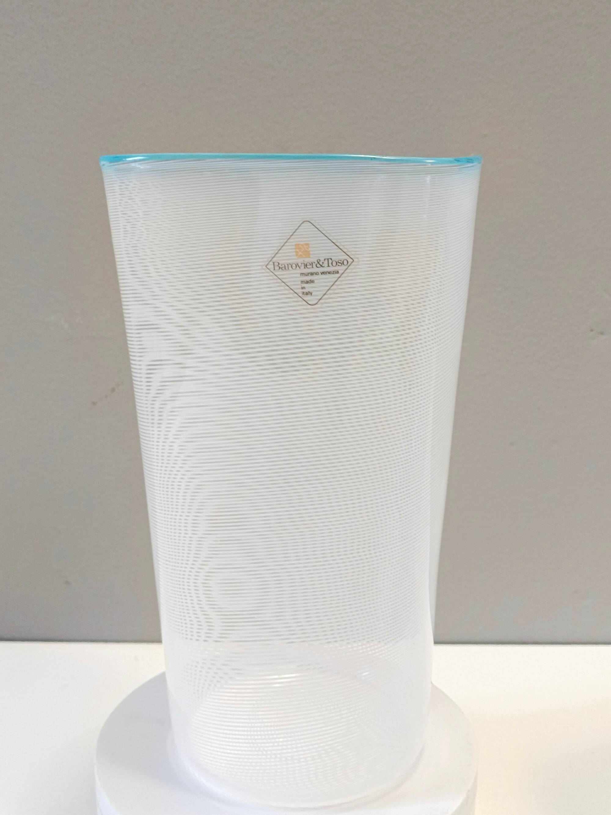 Murano Glass Vase by Ercole Barovier for Barovier & Toso, Labeled, Italy