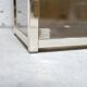 Bookcase vintage shelf in brass and smoked glass