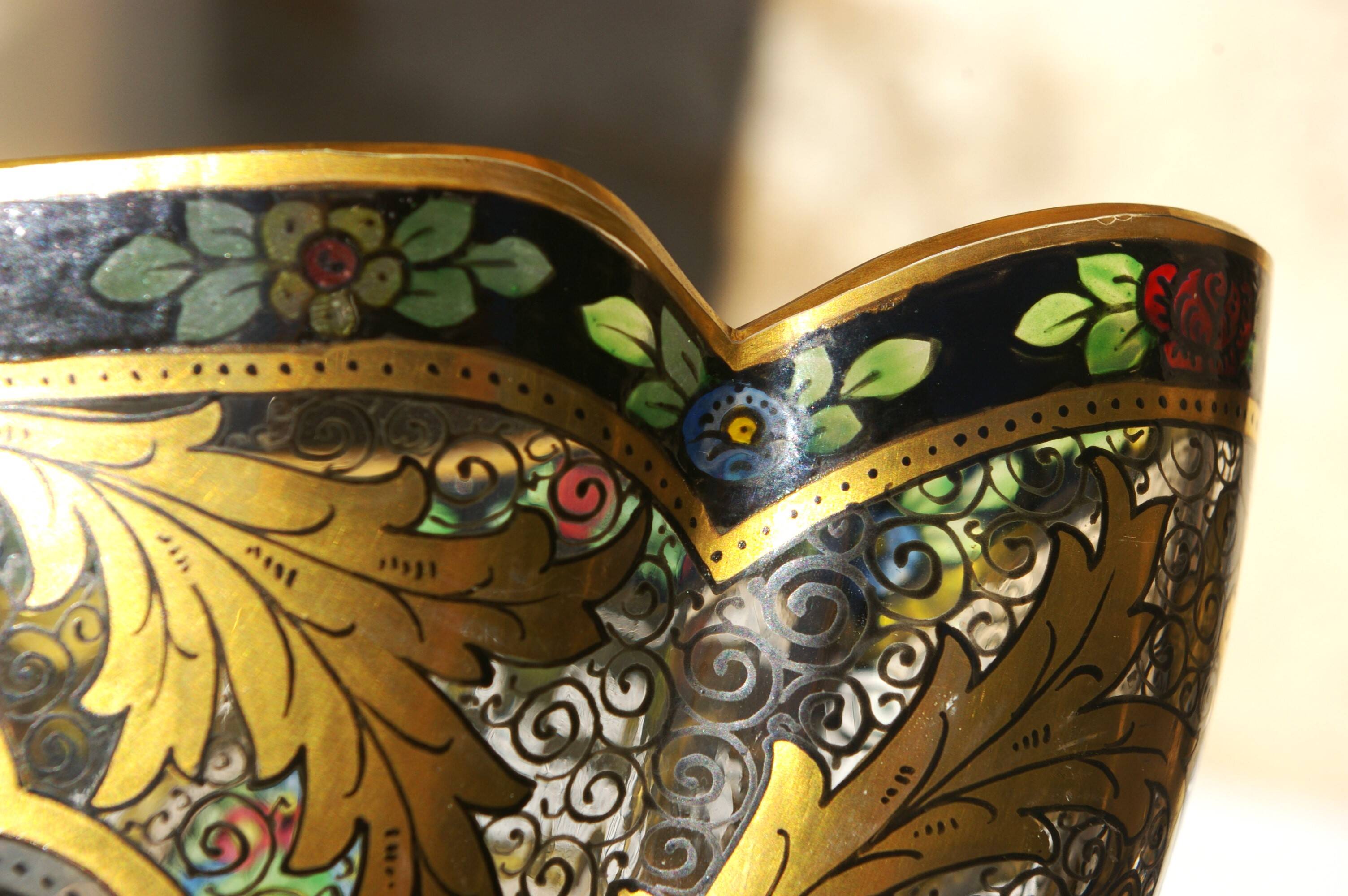 Bohemian Haida Art Nouveau Glass Vase Hermann Pautsch