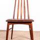 6 Danish chairs in teak and new leather, model "Eva" by Niels Koefoed.
