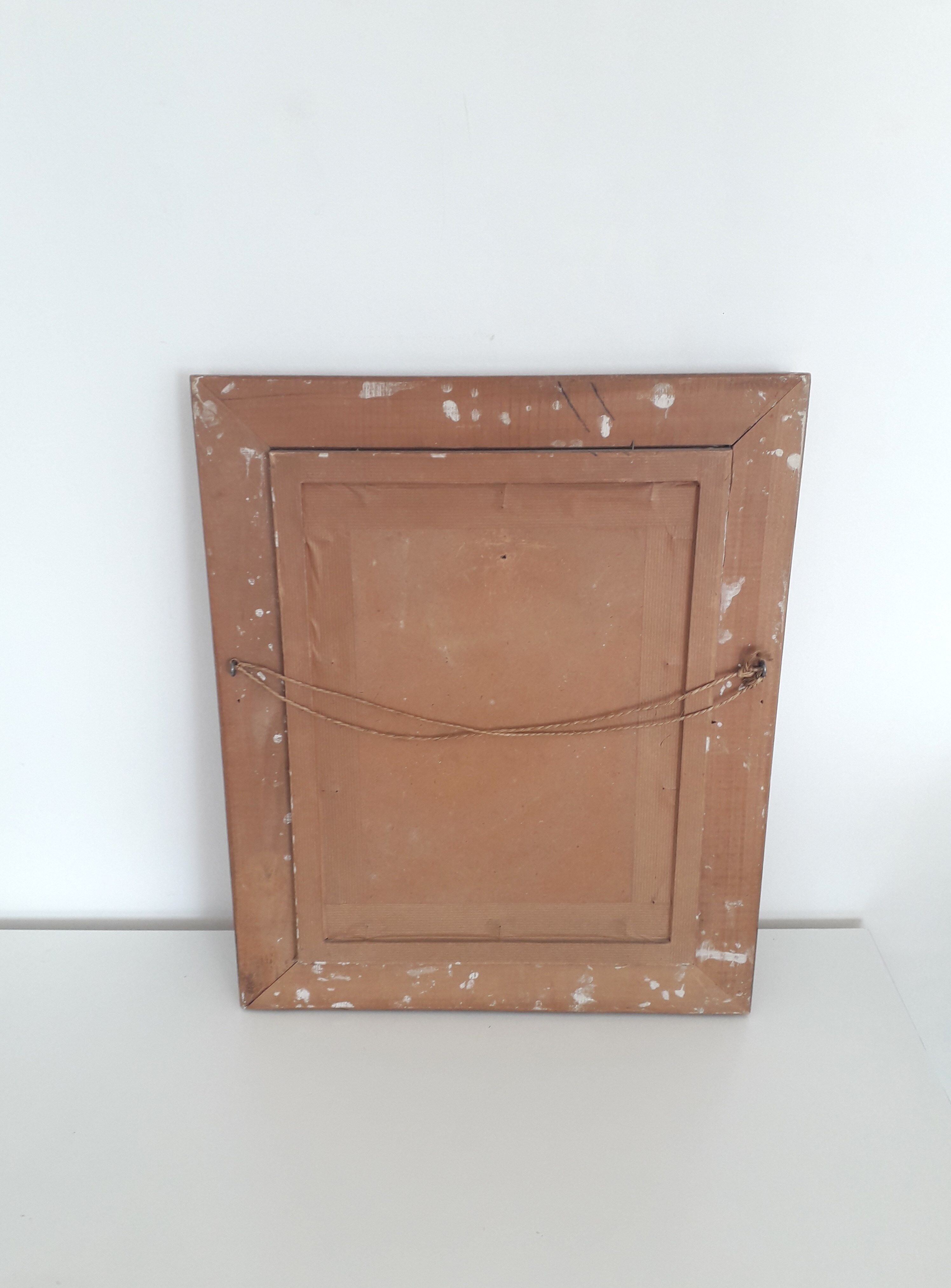 Gouache painting on cardboard signed a.Bernier - Framed under glass - 1970-80