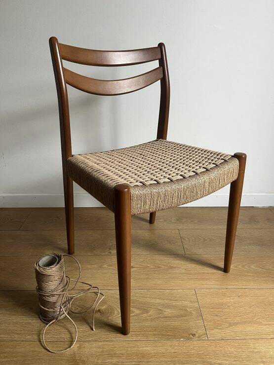 Chaise vintage en corde danoise