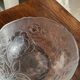 Vintage salad bowl with stylised rose pattern D23 H10