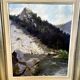Oil on canvas representing a lake signed lucien wolff alsacian painter