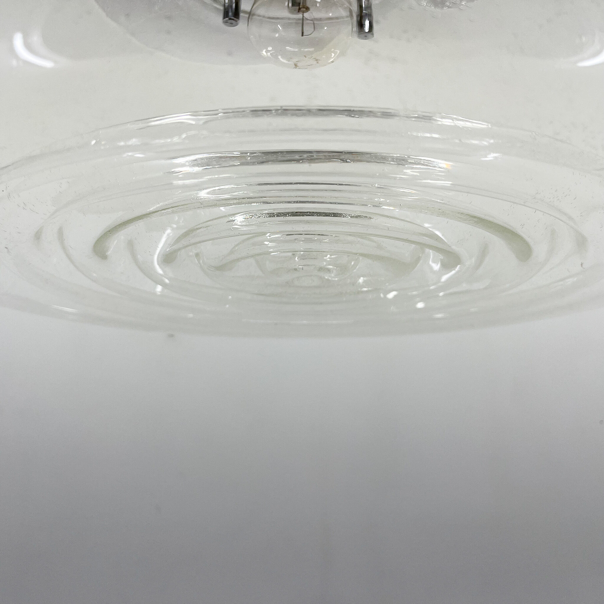 1960's Murano glass & chrome pendantby Mazzega, Italy