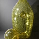 Carafe XL BIOT in yellow bubble glass