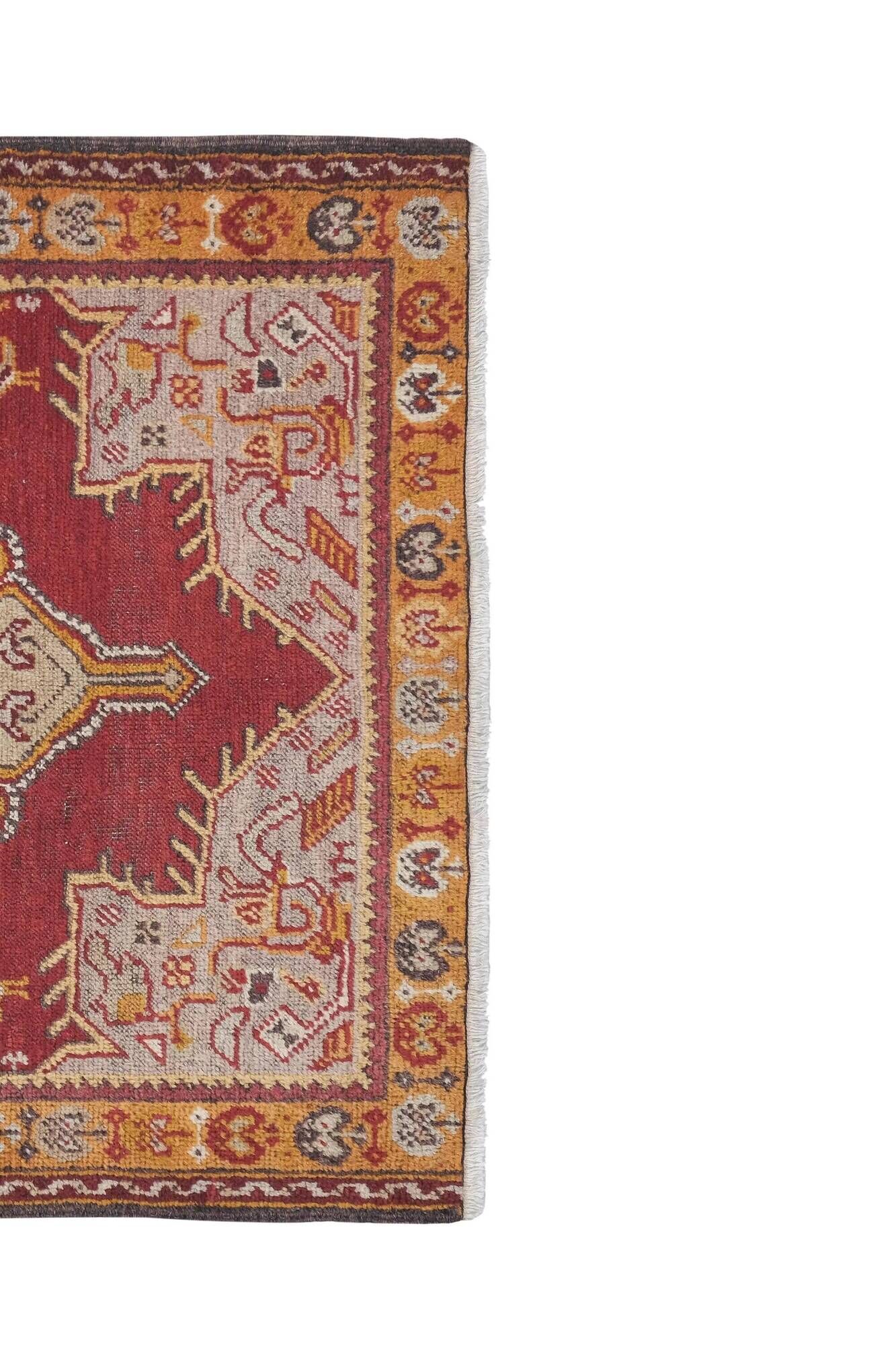 Vintage Turkish rug handmade 92x133 cm