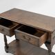 French 20th century oak side table with 2 drawers, ca. 1960