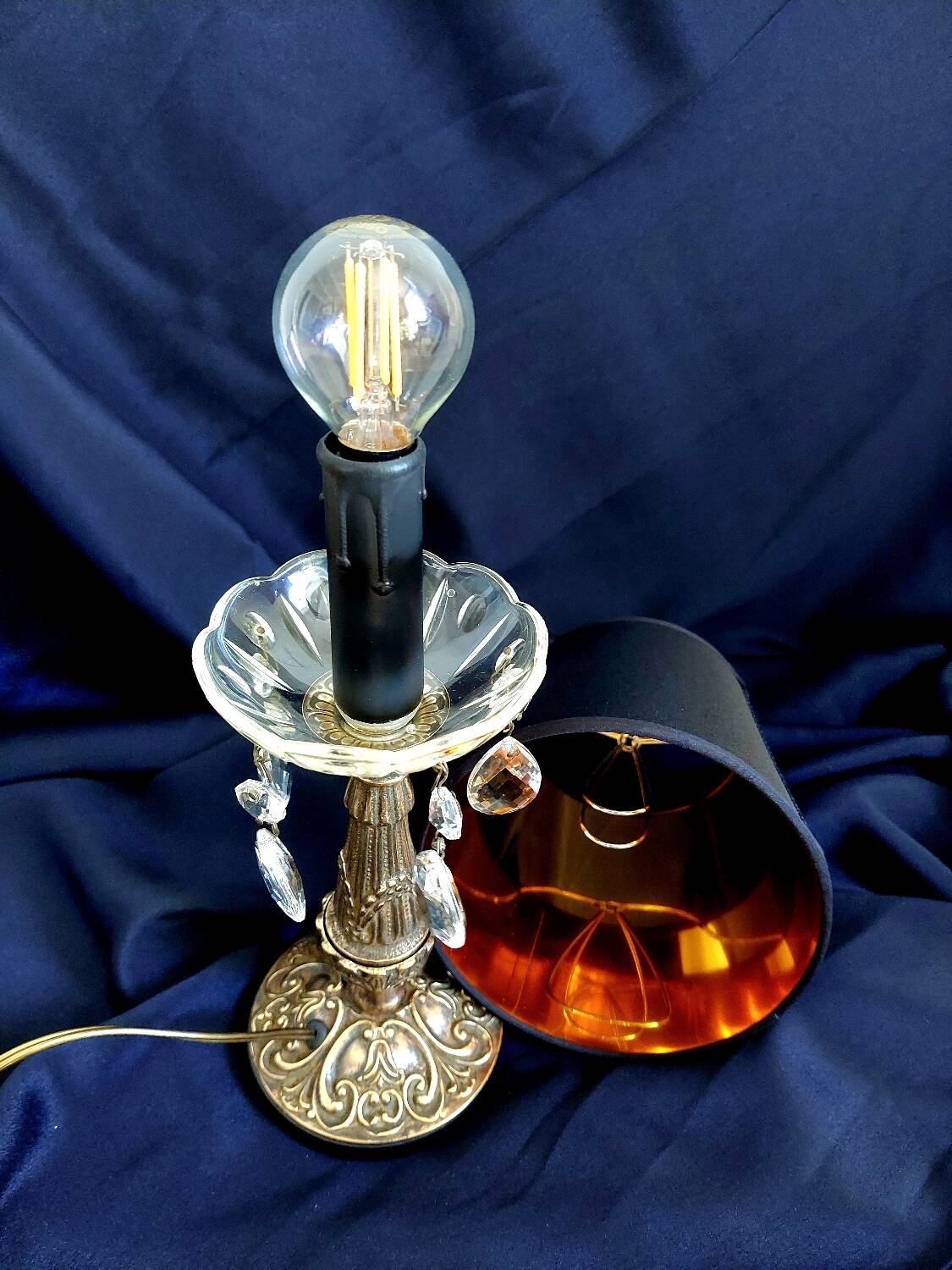 Small vintage brass lamp